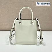 PRADA | White Leather Handbag 1BA333 - 17 x 6 x 19cm - 3