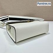 PRADA | Monochrome Saffiano Leather Bag White 1BD317 - 21 x 14 x 6.5cm - 3