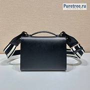 PRADA | Monochrome Saffiano Leather Bag Black 1BD317 - 21 x 14 x 6.5cm - 3