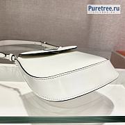 PRADA | Cleo Brushed Leather Shoulder Bag White 1BH188 - 17 x 14.5 x 3cm - 5