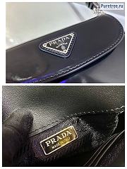 PRADA | Cleo Brushed Leather Shoulder Bag Black 1BH188 - 17 x 14.5 x 3cm - 2