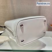 PRADA | Panier Brushed Leather Bag White 1BA319 - 20 x 11.5 x 19cm - 6