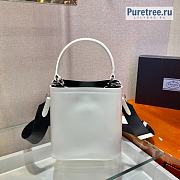 PRADA | Panier Brushed Leather Bag White 1BA319 - 20 x 11.5 x 19cm - 5