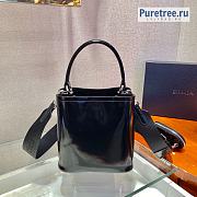 PRADA | Panier Brushed Leather Bag Black 1BA319 - 20 x 11.5 x 19cm - 4