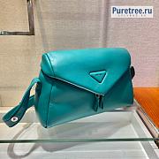 PRADA | Signaux Bag Blue Padded Nappa Leather 1BC165 - 33 x 19 x 14cm - 4