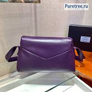 PRADA | Signaux Bag Purple Padded Nappa Leather 1BC165 - 33 x 19 x 14cm - 3
