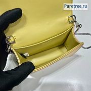 PRADA | Cardholder With Chain And Crystals Yellow Satin 1MR024 - 11.5 x 8cm - 3
