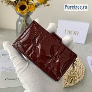 DIOR | Lady 5-gusset Card Holder Red Patent Calfskin - 10.5 x 6 x 3cm - 6