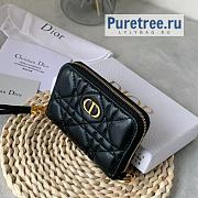DIOR | Dior Caro Detachable Card Holder Black Calfskin - 12 x 8.5cm - 4