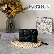 DIOR | Dior Caro Detachable Card Holder Black Calfskin - 12 x 8.5cm - 3