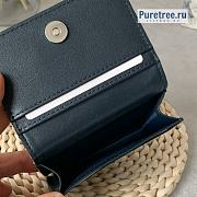 DIOR | Flap Card Holder Blue Oblique Jacquard - 11 x 8.5 x 3cm - 2