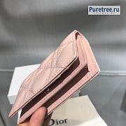 DIOR | Mini Lady Wallet Pink Patent Calfskin - 10 x 7.5 x 2.5cm - 2