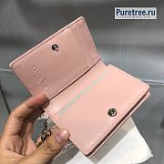 DIOR | Mini Lady Wallet Pink Patent Calfskin - 10 x 7.5 x 2.5cm - 5