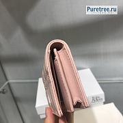 DIOR | Mini Lady Wallet Pink Patent Calfskin - 10 x 7.5 x 2.5cm - 4