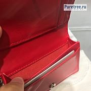 DIOR | Mini Lady Wallet Red Patent Calfskin - 10 x 7.5 x 2.5cm - 6