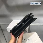 DIOR | Mini Lady Wallet Black Patent Calfskin - 10 x 7.5 x 2.5cm - 5