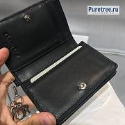 DIOR | Mini Lady Wallet Black Patent Calfskin - 10 x 7.5 x 2.5cm - 2