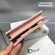 DIOR | Mini Lady Wallet Lambskin Pink - 11 x 8.5 x 3cm - 6