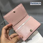 DIOR | Mini Lady Wallet Lambskin Pink - 11 x 8.5 x 3cm - 2
