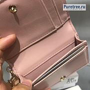 DIOR | Mini Lady Wallet Lambskin Pink - 11 x 8.5 x 3cm - 3