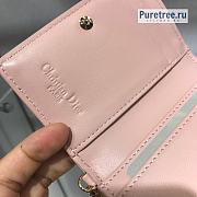DIOR | Mini Lady Wallet Lambskin Pink - 11 x 8.5 x 3cm - 4