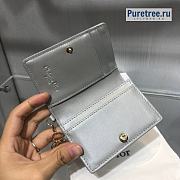 DIOR | Mini Lady Wallet Lambskin Silver - 11 x 8.5 x 3cm - 3