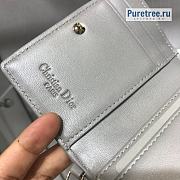 DIOR | Mini Lady Wallet Lambskin Silver - 11 x 8.5 x 3cm - 4