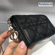 DIOR | Mini Lady Wallet Lambskin Black - 11 x 8.5 x 3cm - 3