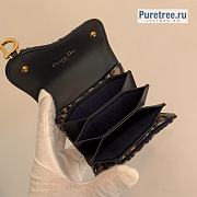 DIOR | Saddle 5-gusset Card Holder Blue Oblique Jacquard - 11 x 7cm - 4