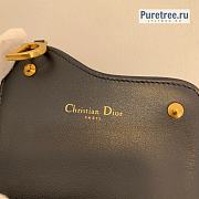 DIOR | Saddle 5-gusset Card Holder Blue Oblique Jacquard - 11 x 7cm - 5