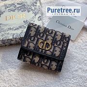 DIOR | 30 Montaigne Lotus Wallet Oblique Jacquard - 10 x 9 x 2cm - 1