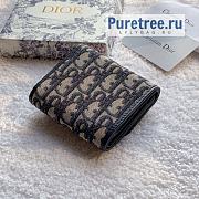 DIOR | 30 Montaigne Lotus Wallet Oblique Jacquard - 10 x 9 x 2cm - 3
