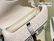 DIOR Saddle Bag White Oblique Perforated Calfskin size 25.5 x 20 x 6.5 cm - 6