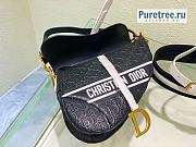 DIOR Saddle Bag Black Oblique Perforated Calfskin size 25.5 x 20 x 6.5 cm - 2