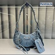 BALENCIAGA | Le Cagole XS Shoulder Bag In Denim - 26 x 12 x 6cm - 1