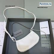 BALENCIAGA | Le Cagole Mini Purse With Chain In White - 20 x 11 x 4cm - 5