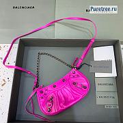BALENCIAGA | Le Cagole Mini Purse With Chain In Hot Pink - 20 x 11 x 4cm - 1