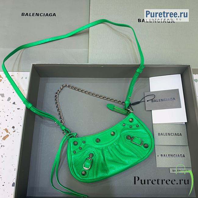 BALENCIAGA | Le Cagole Mini Purse With Chain In Green - 20 x 11 x 4cm - 1