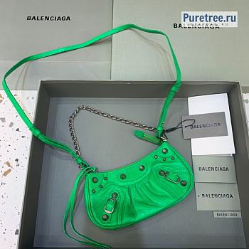 BALENCIAGA | Le Cagole Mini Purse With Chain In Green - 20 x 11 x 4cm