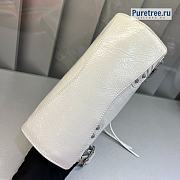 BALENCIAGA | Neo Cagole XS Handbag With Rhinestones In White - 26 x 10 x 17cm - 3