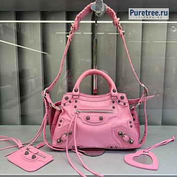 BALENCIAGA | Neo Cagole XS Handbag In Pink - 26 x 10 x 17cm