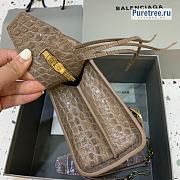 BALENCIAGA | Neo Classic Mini Handbag Crocodile Embossed In Brown - 22 x 9 x 14.5cm - 2