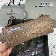 BALENCIAGA | Neo Classic Mini Handbag Crocodile Embossed In Brown - 22 x 9 x 14.5cm - 3