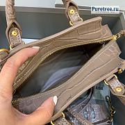 BALENCIAGA | Neo Classic Mini Handbag Crocodile Embossed In Brown - 22 x 9 x 14.5cm - 6