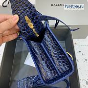 BALENCIAGA | Neo Classic Mini Handbag Crocodile Embossed In Navy Blue - 22 x 9 x 14.5cm - 6