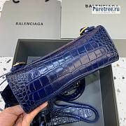 BALENCIAGA | Neo Classic Mini Handbag Crocodile Embossed In Navy Blue - 22 x 9 x 14.5cm - 5
