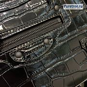 BALENCIAGA | Neo Classic Mini Handbag Crocodile Embossed All Black - 22 x 9 x 14.5cm - 2