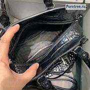 BALENCIAGA | Neo Classic Mini Handbag Crocodile Embossed All Black - 22 x 9 x 14.5cm - 5