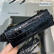 BALENCIAGA | Neo Classic Mini Handbag Crocodile Embossed Gold Hardware In Black - 22 x 9 x 14.5cm - 6