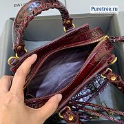 BALENCIAGA | Neo Classic Mini Handbag Crocodile Embossed In Red - 22 x 9 x 14.5cm - 4